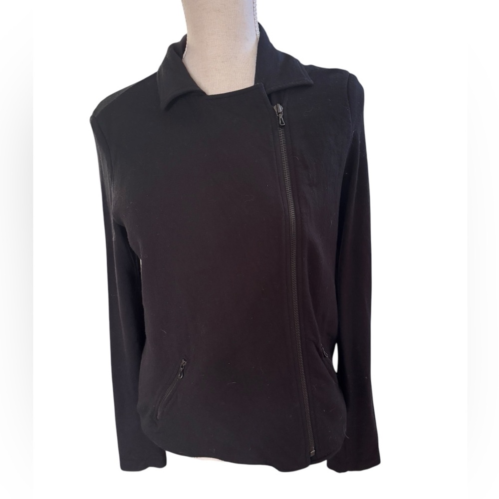 Majestic Filatures French Terry Moto Jacket in black 2/small